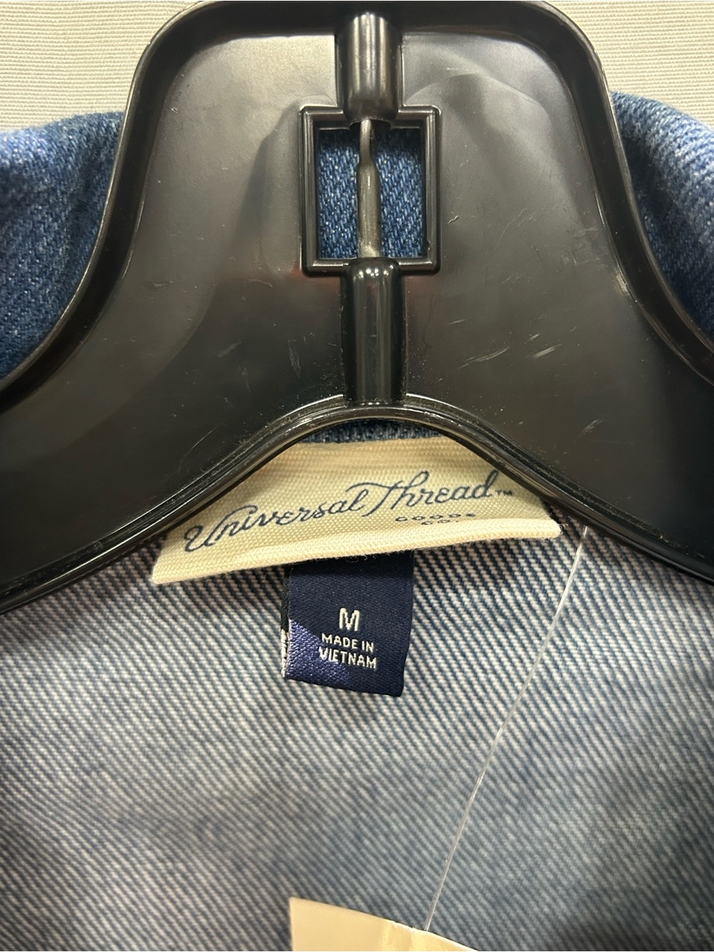 Universal Thread Denim Bomber Jacket in Blue - Picture 5 of 8